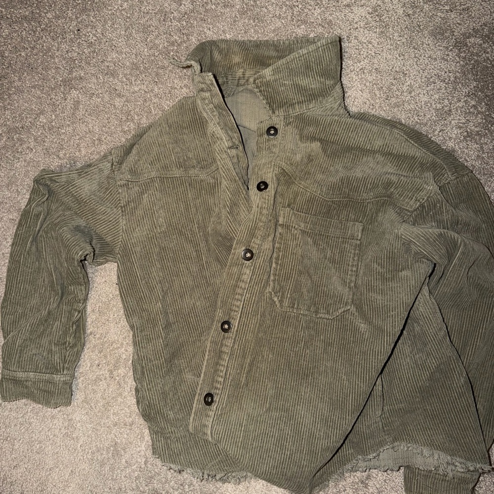 Olive Corduroy Shacket